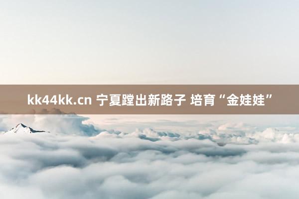 kk44kk.cn 宁夏蹚出新路子 培育“金娃娃”