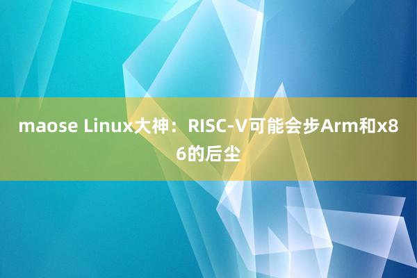 maose Linux大神：RISC-V可能会步Arm和x86的后尘