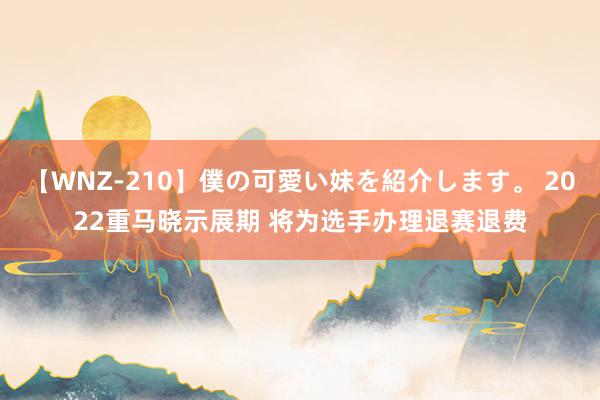 【WNZ-210】僕の可愛い妹を紹介します。 2022重马晓示展期 将为选手办理退赛退费