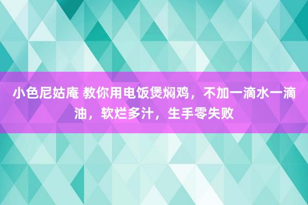 小色尼姑庵 教你用电饭煲焖鸡，不加一滴水一滴油，软烂多汁，生手零失败