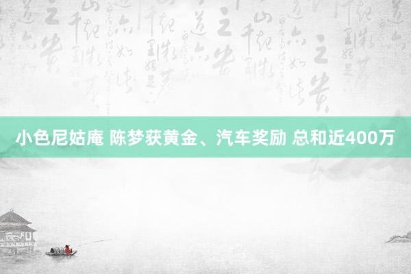 小色尼姑庵 陈梦获黄金、汽车奖励 总和近400万