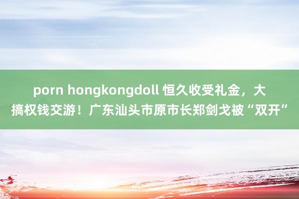 porn hongkongdoll 恒久收受礼金，大搞权钱交游！广东汕头市原市长郑剑戈被“双开”