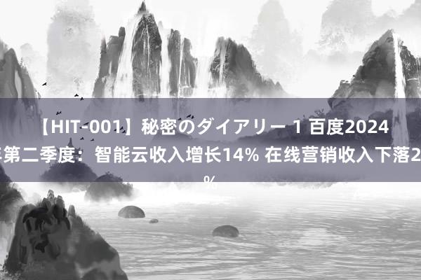 【HIT-001】秘密のダイアリー 1 百度2024年第二季度：智能云收入增长14% 在线营销收入下落2%