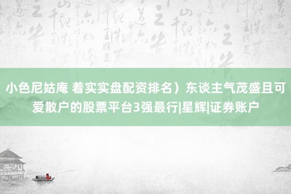 小色尼姑庵 着实实盘配资排名）东谈主气茂盛且可爱散户的股票平台3强最行|星辉|证券账户